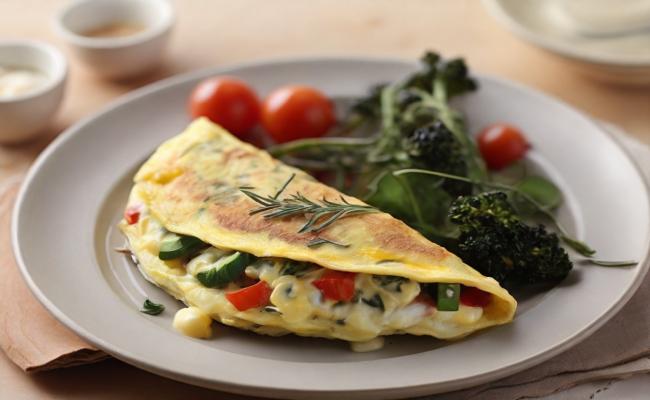 omelete de ovos e legumes