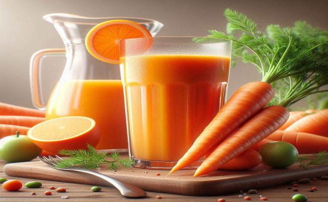 receita energizante de suco de laranja com cenoura